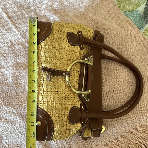 DOLCE & GABBANA D Ring Leather and Raffia Bag - Picture 9 of 10